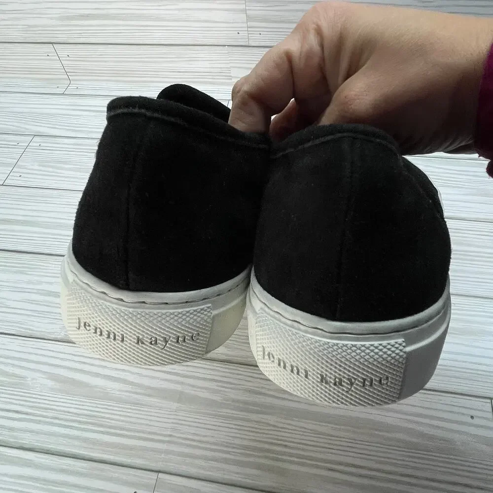 Jenni Kayne Women's Lounger Slip On Suede Leather Black Sneakers Size 40